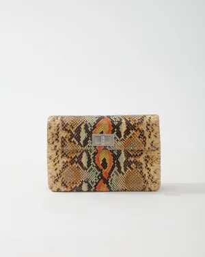 Chanel Multi Color Python Reissue Clutch