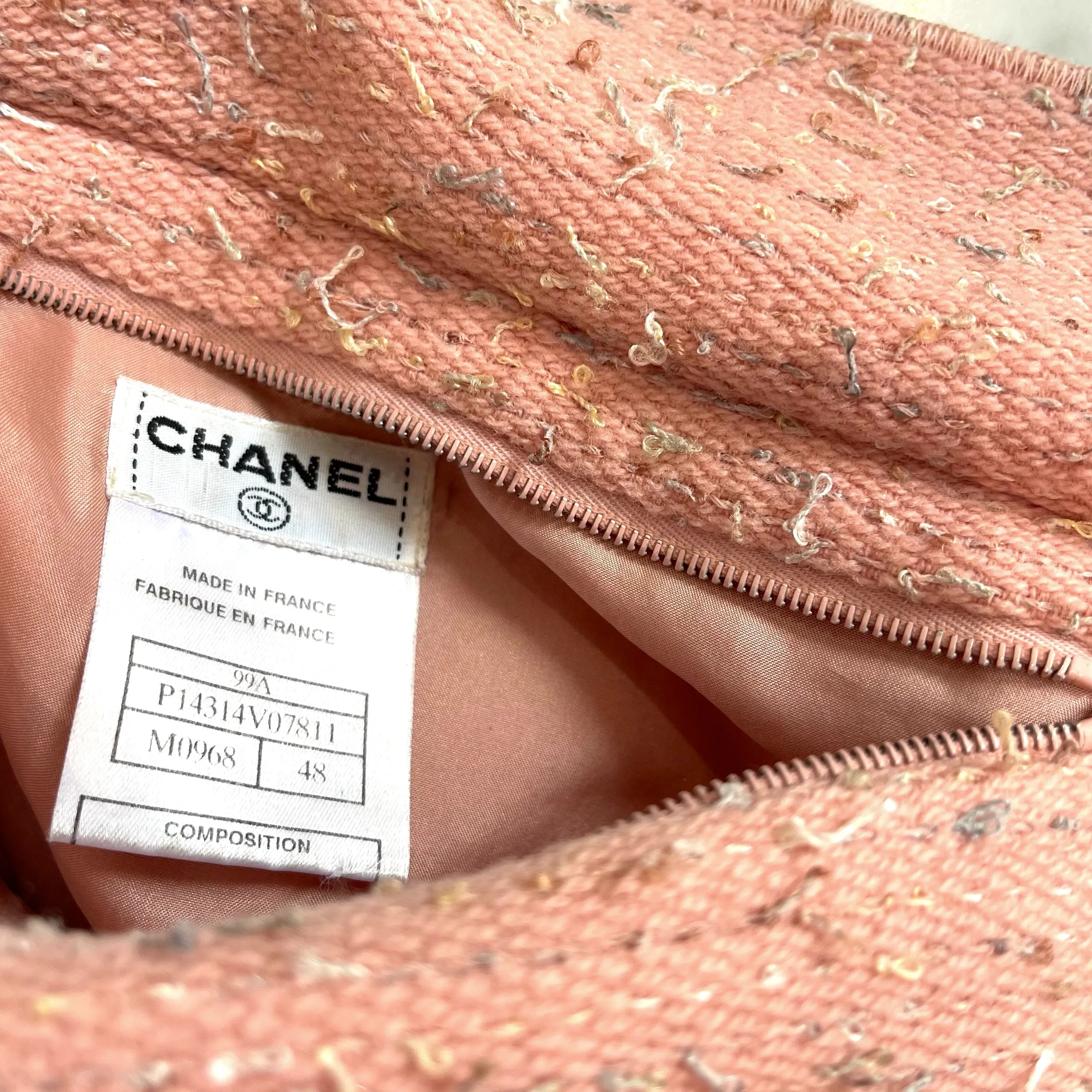 Chanel Pink Tweed Messenger Bag
