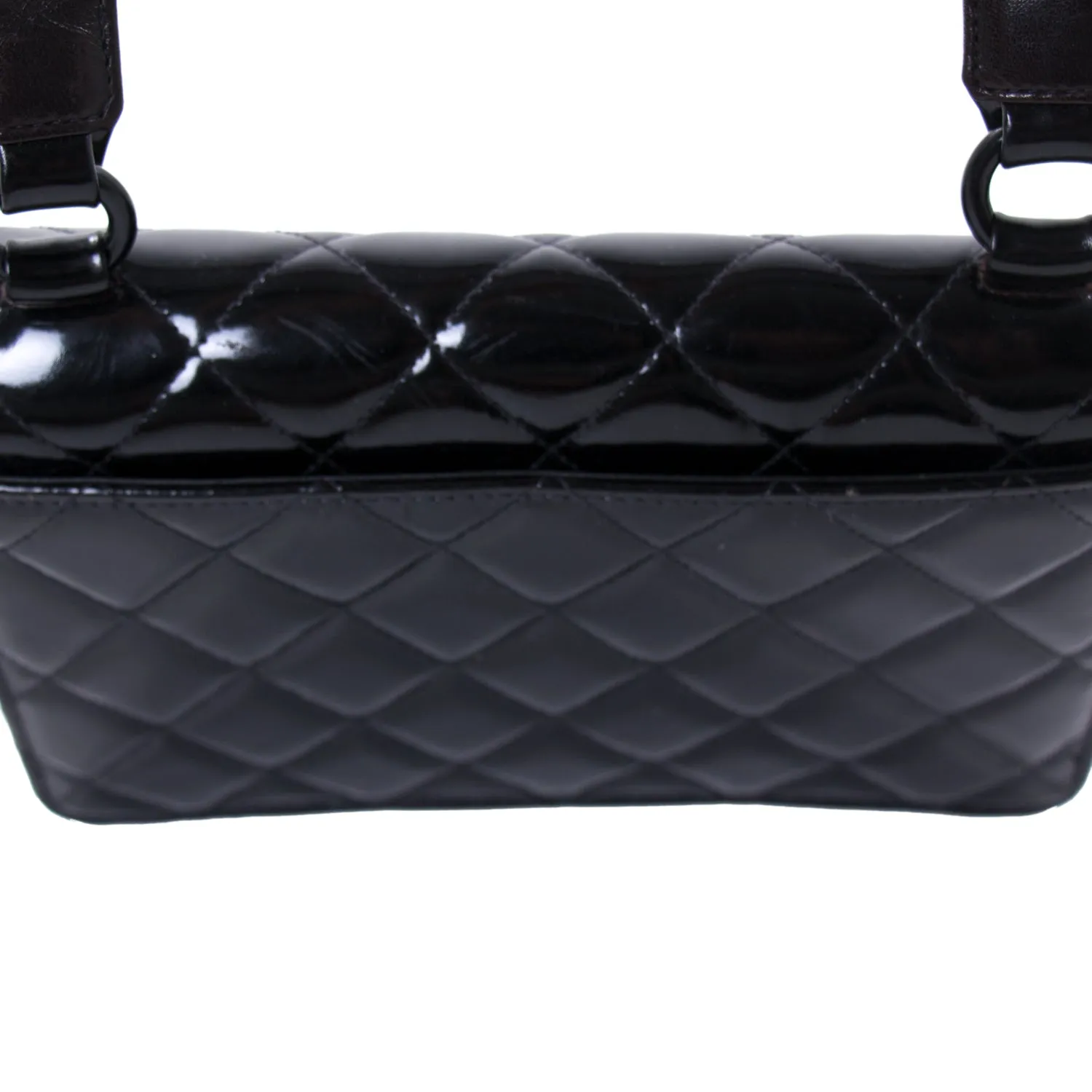 Chanel Vintage Quilted Patent Leather Flap Bag