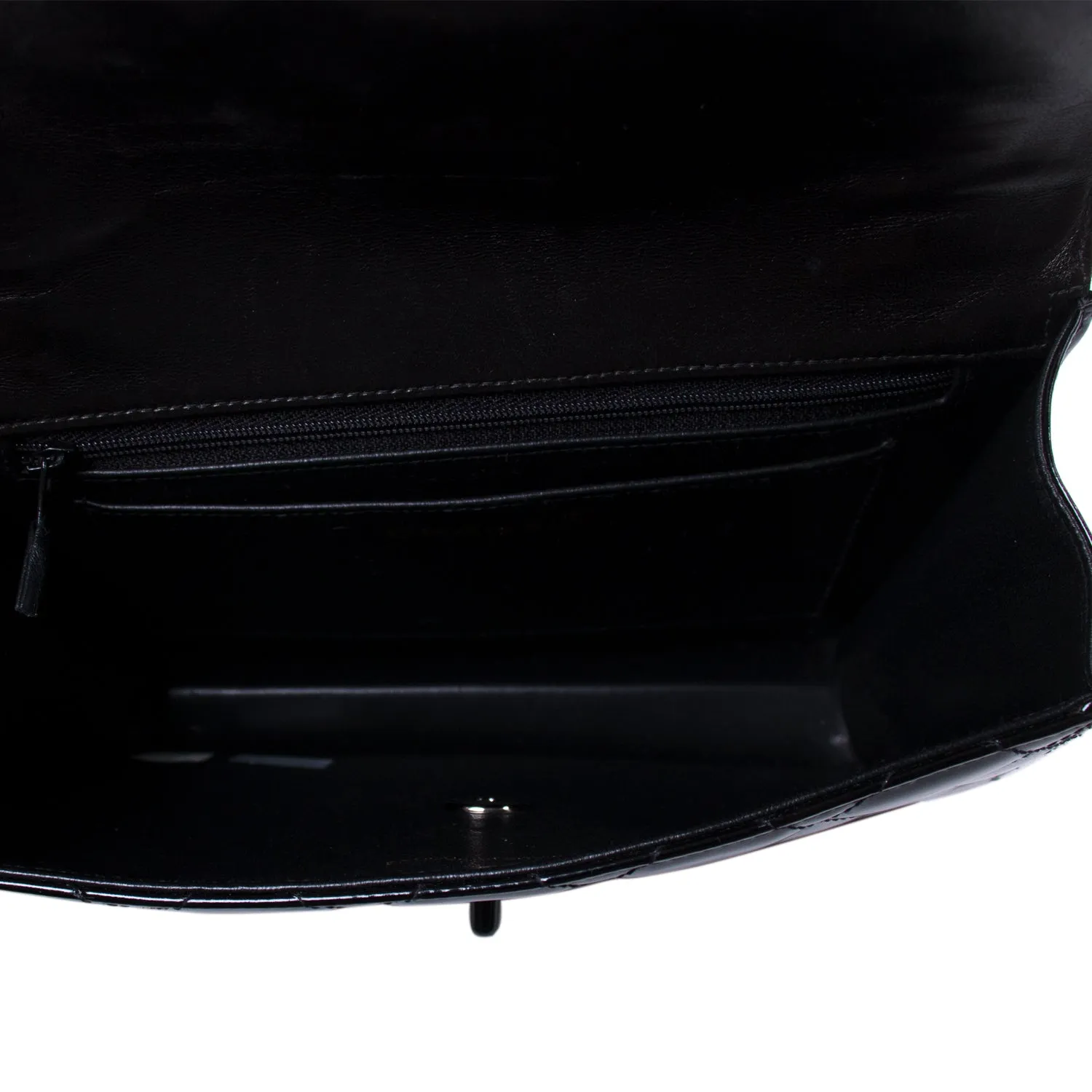 Chanel Vintage Quilted Patent Leather Flap Bag