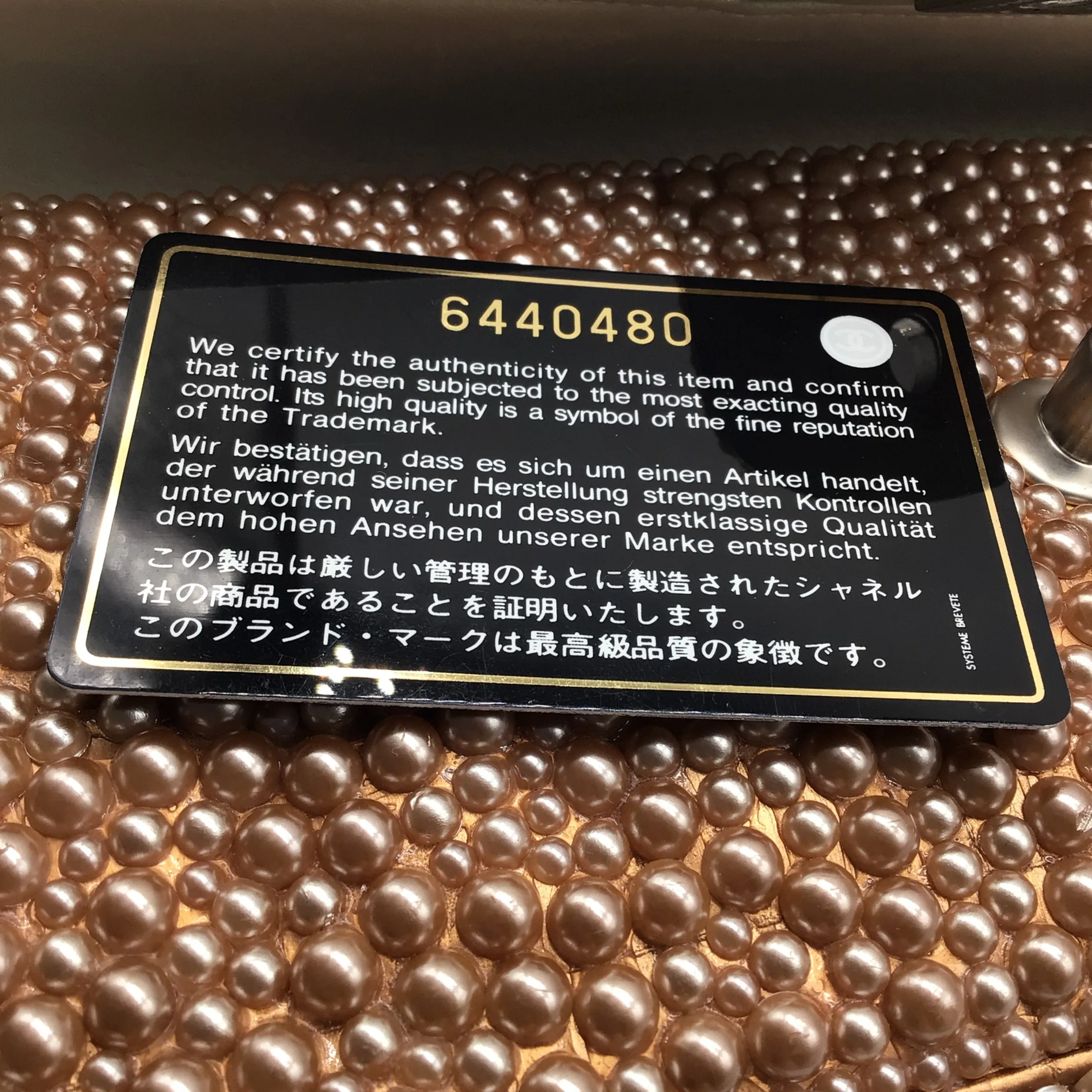 Chanel Vintage Rose Pearl Embellished Flap Handbag