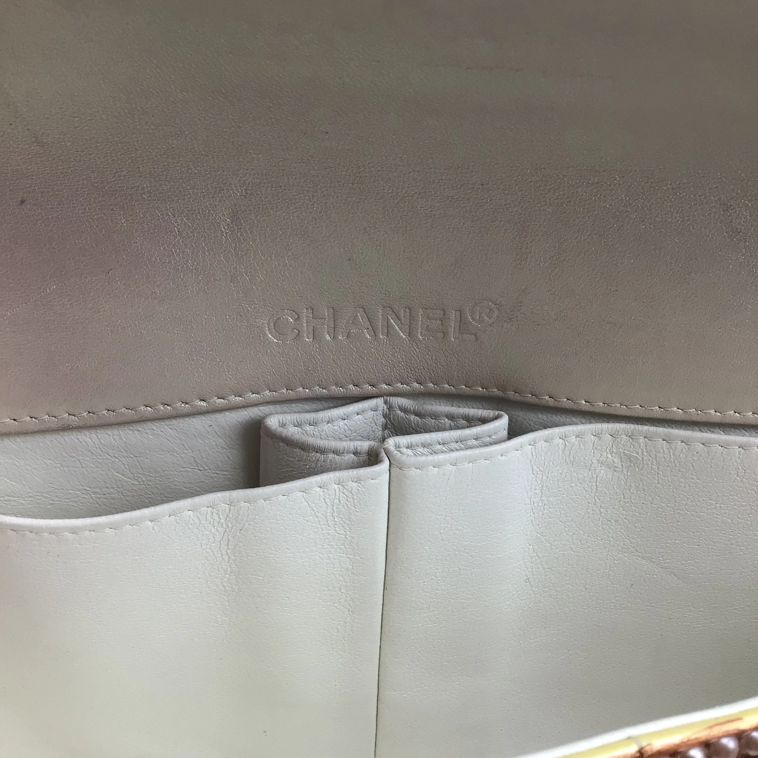Chanel Vintage Rose Pearl Embellished Flap Handbag