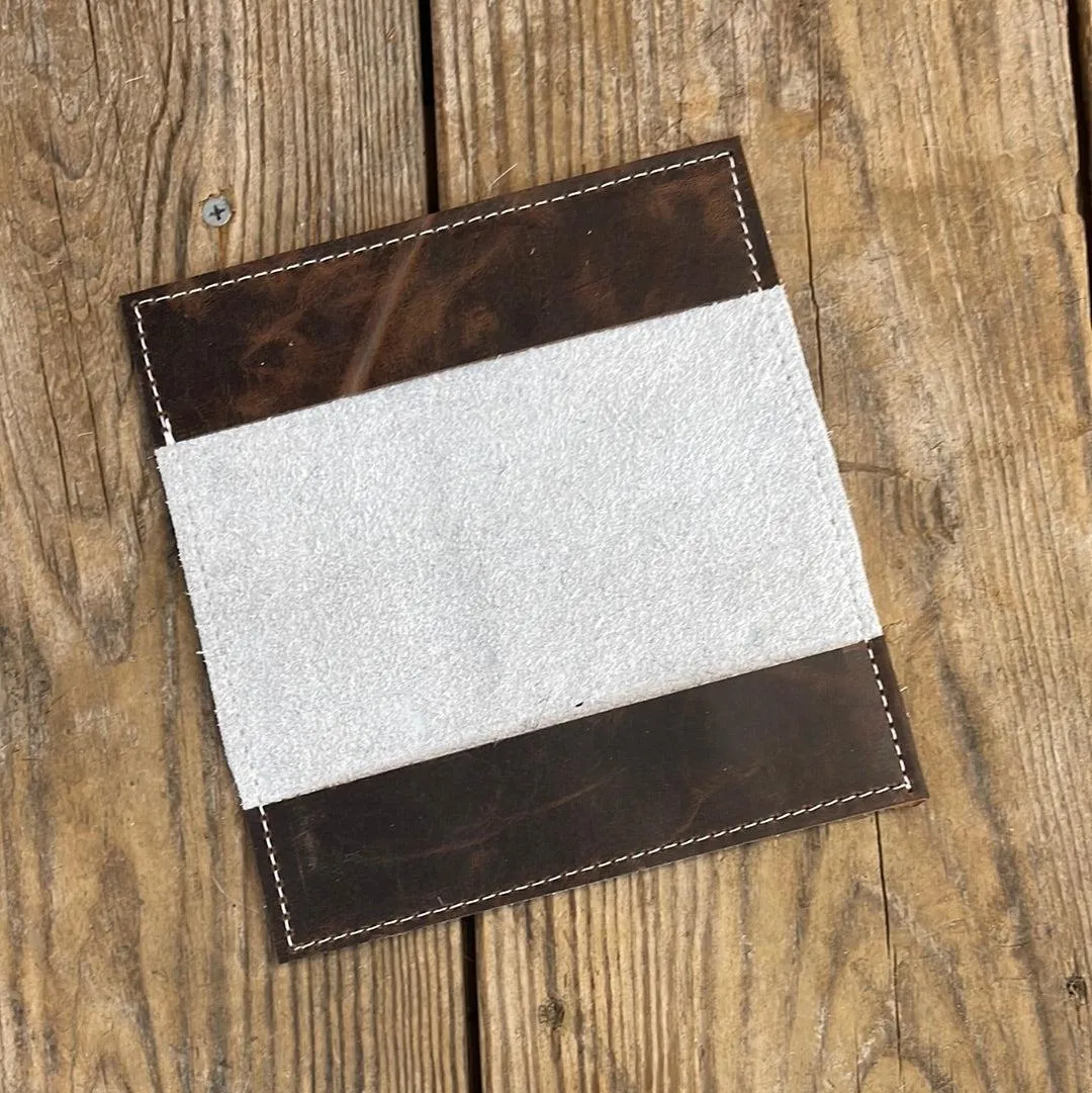 Checkbook Cover - Black & White w/ Red Brands