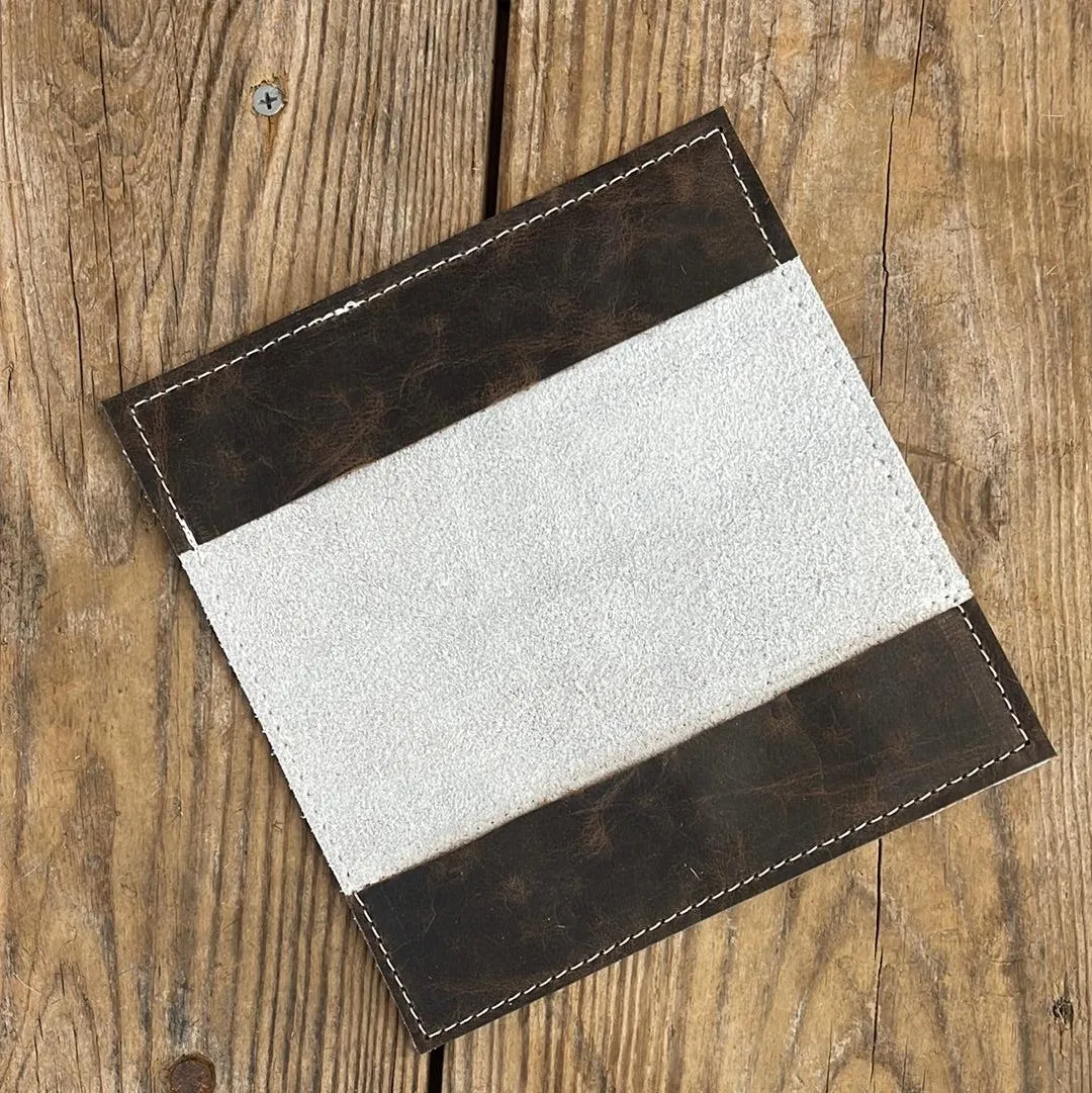 Checkbook Cover - Black w/ Cucumber Melon Tool