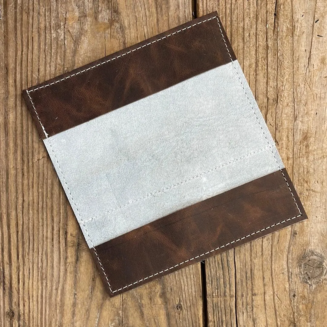 Checkbook Cover - Longhorn w/ Adobe Navajo