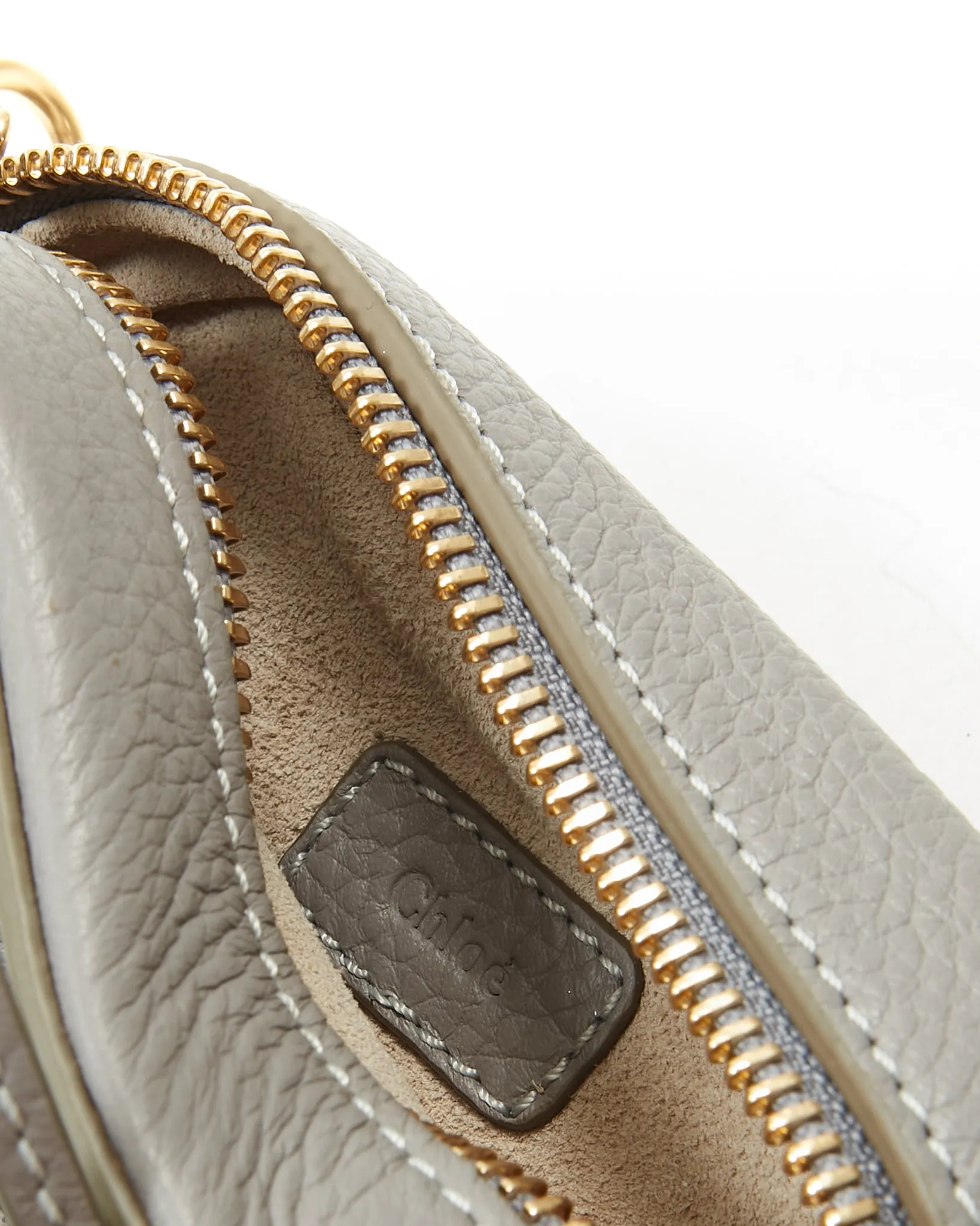 Chloe Cashmere Grey Leather Mini Shoulder Bag