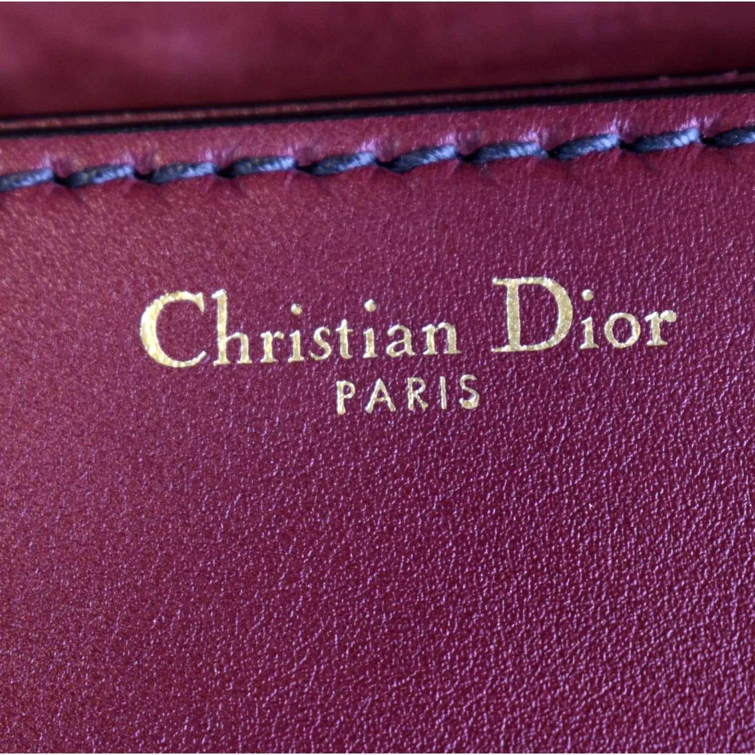 CHRISTIAN DIOR Dio(r)evolution Flap Calfskin Shoulder Bag Dark Red