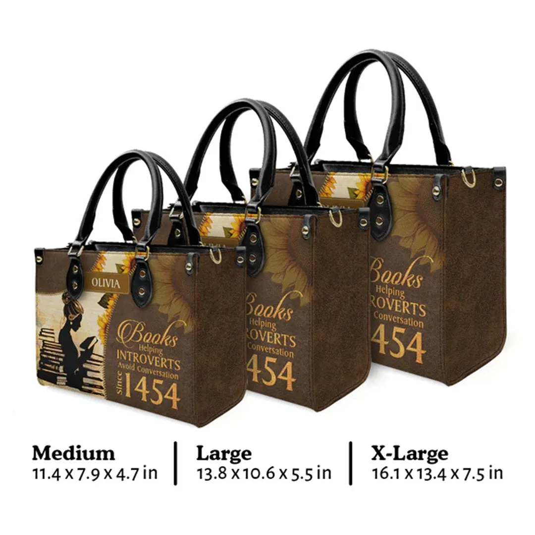 Christianartbag Designer Bags, Books Helping Introvert Avoid Conversation, Handbag Design, Designer Leather Handbag, Gifts for Women, CABLTB01010123.