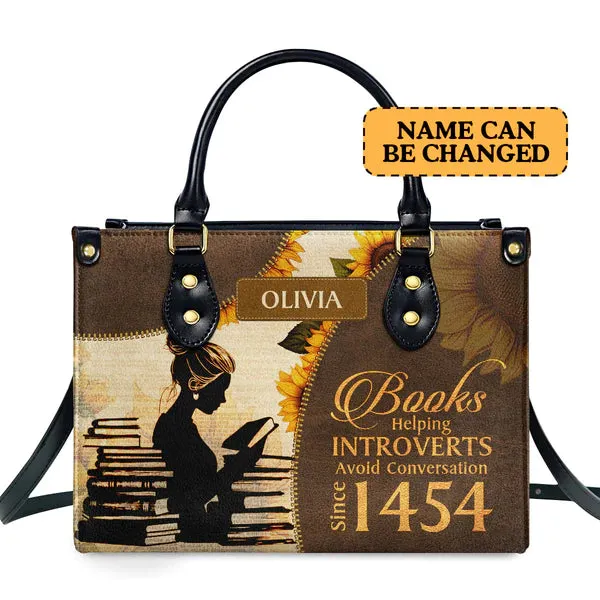 Christianartbag Designer Bags, Books Helping Introvert Avoid Conversation, Handbag Design, Designer Leather Handbag, Gifts for Women, CABLTB01010123.