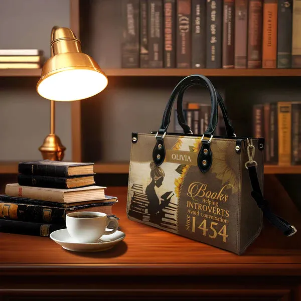 Christianartbag Designer Bags, Books Helping Introvert Avoid Conversation, Handbag Design, Designer Leather Handbag, Gifts for Women, CABLTB01010123.