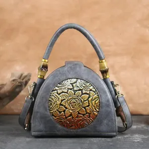 Christianartbag Handmade Leather Bag, Retro Women Bag Handmade Embossed Handbag For Women High Quality Leather Shoulder Bag Ladies Luxury Vintage Bags Female, CABHMB12141023