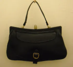 Classic in Navy Vintage Handheld Bag