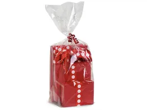 Clear Poly Basket Wrap Bags: Clear / 25 Pack / X-Small 7x12x4"
