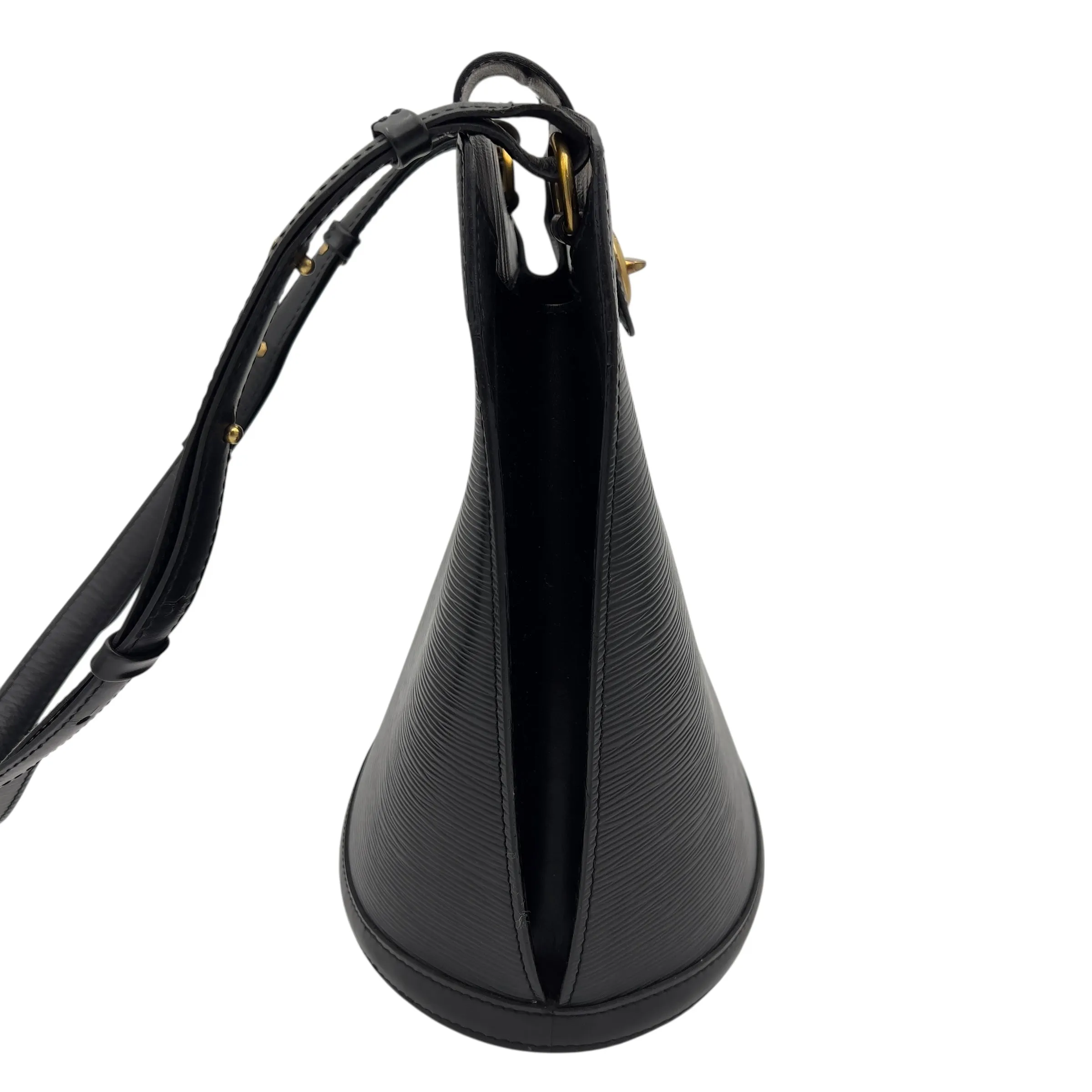 Cluny Vintage Shoulder Bag in Epi Leather, Gold hardware
