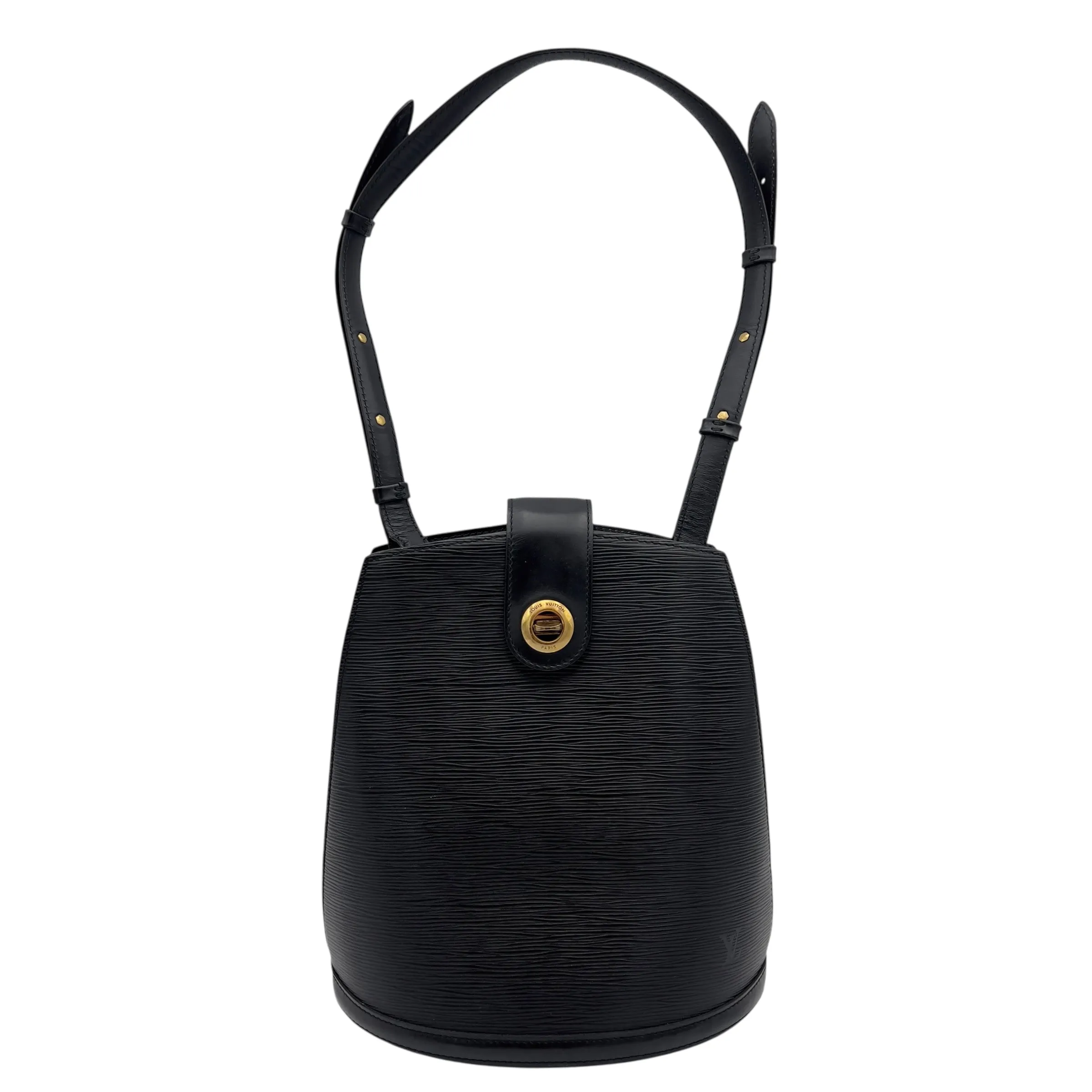 Cluny Vintage Shoulder Bag in Epi Leather, Gold hardware