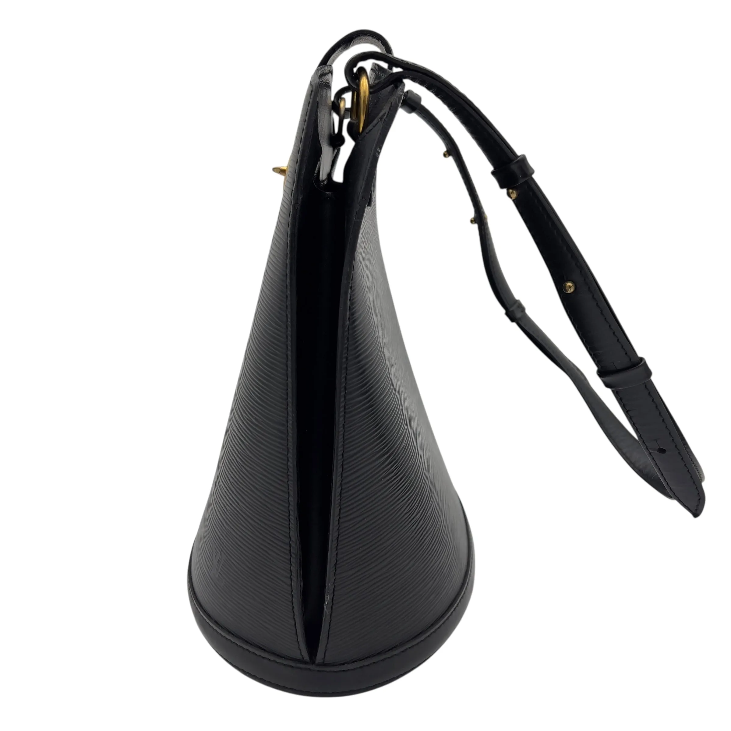 Cluny Vintage Shoulder Bag in Epi Leather, Gold hardware