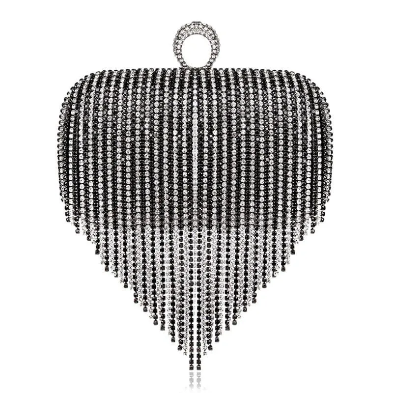 Clutch Bags for Wedding Tassel Diamond Clutch
