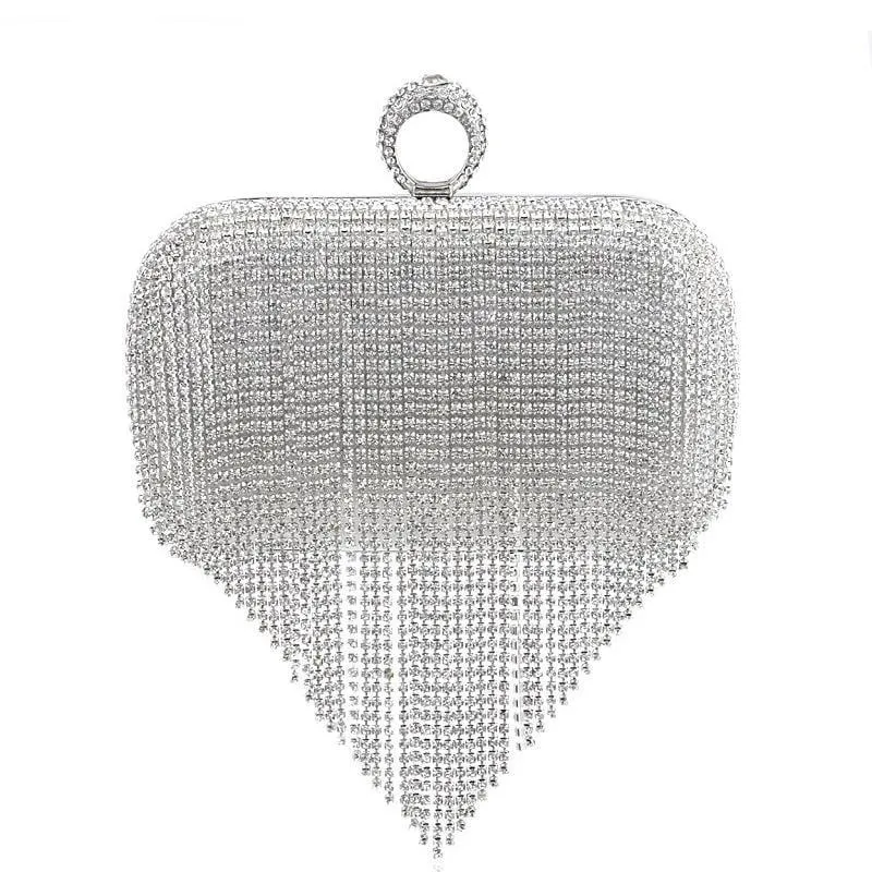 Clutch Bags for Wedding Tassel Diamond Clutch