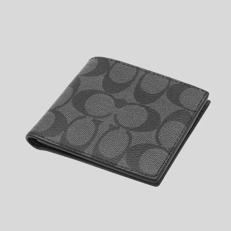 Coach ID Billfold Wallet In Signature Canvas Black RS-F66551