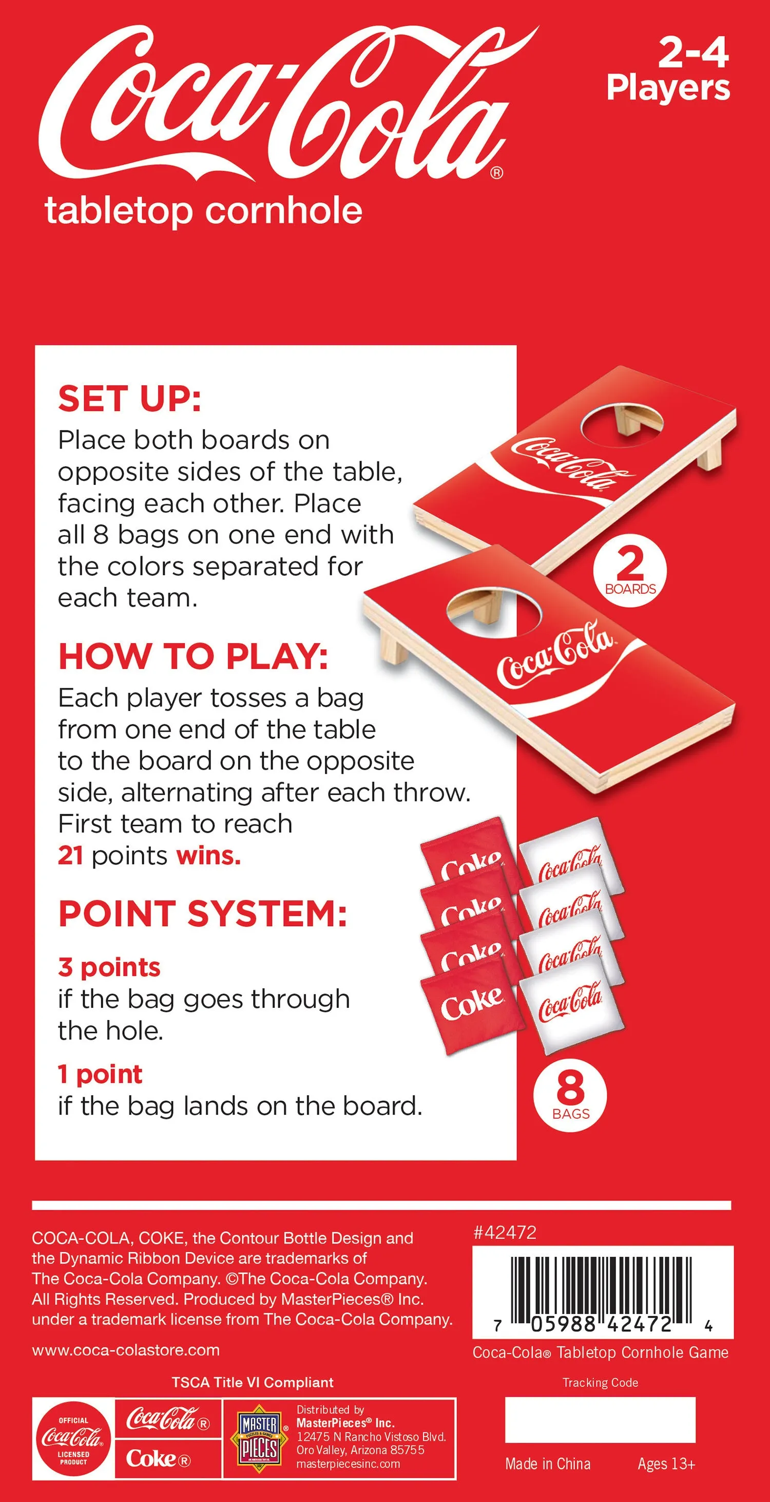 COCA COLA TABLE TOP CORNHOLE