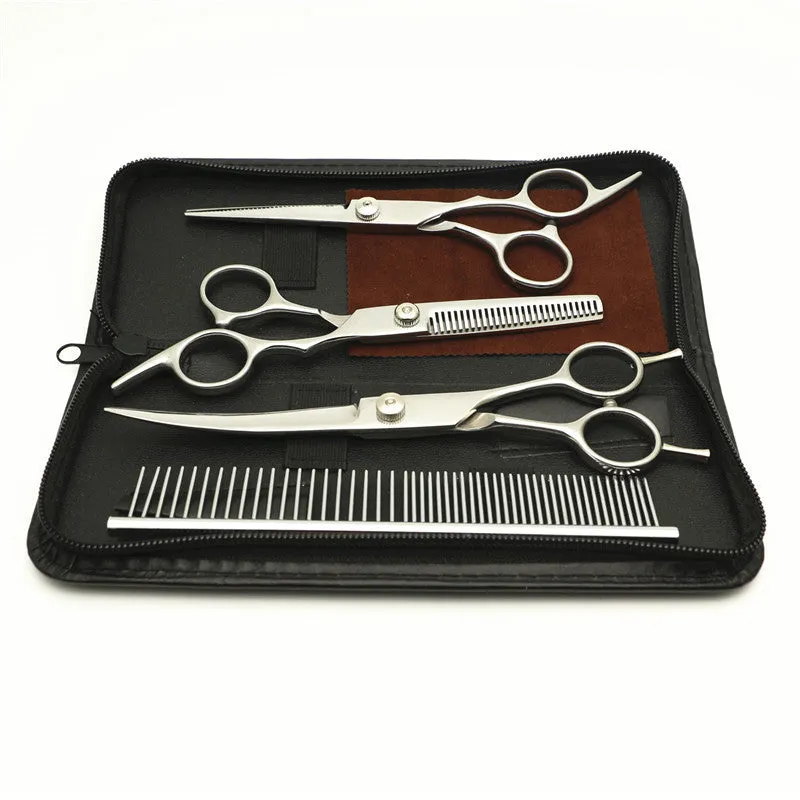 Comb and scissors set dog finishing beauty tools
