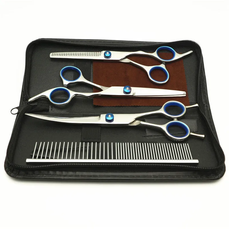 Comb and scissors set dog finishing beauty tools