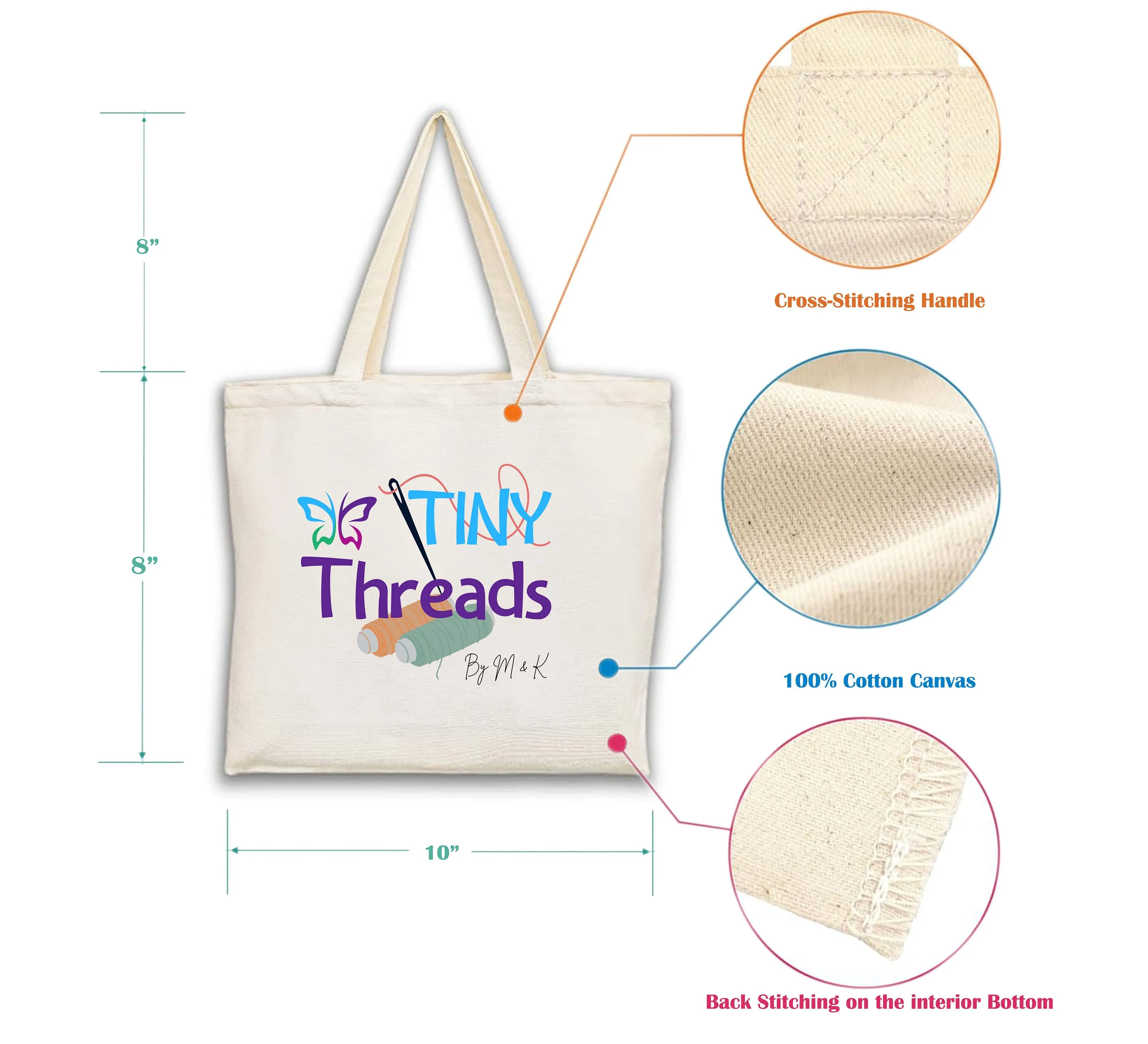 Cotton Canvas Custom Printed Tote Bags