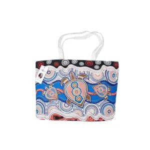 Cotton-Canvas Shopping Bag Sea Turtles 50x38cm
