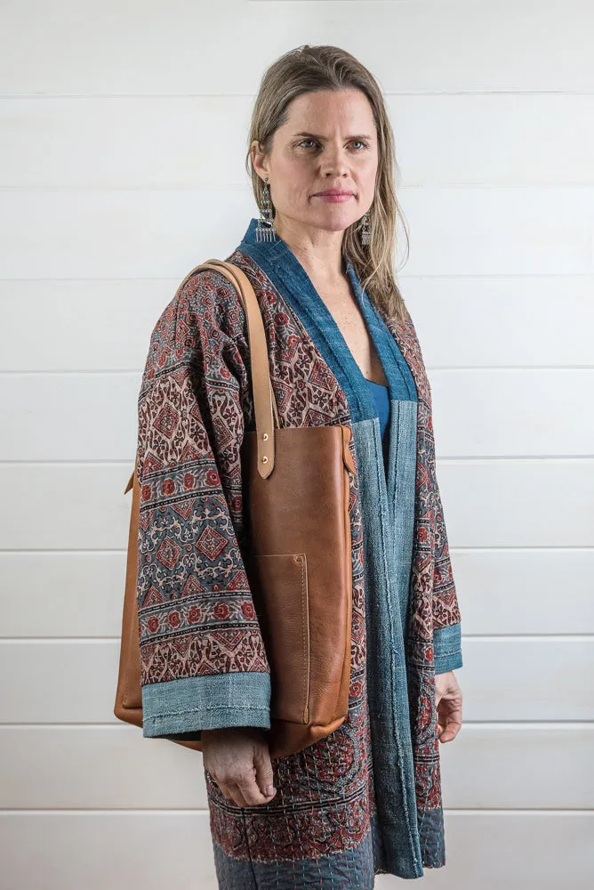Cowhide Leather Pocket Tote