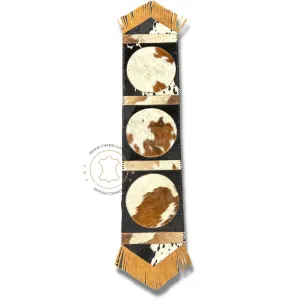 Cowhide Table Runner Solid Design 5ft long - Table Decor Runner