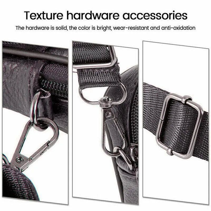 Crossbody Bags Leather Wallet Side Shoulder Messenger Handbag for Men