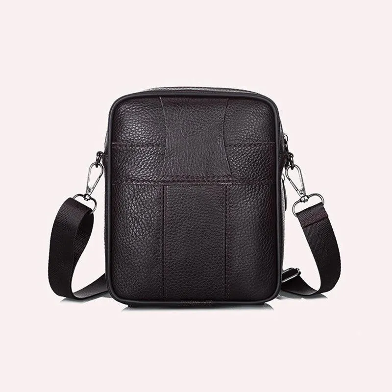 Crossbody Bags Leather Wallet Side Shoulder Messenger Handbag for Men
