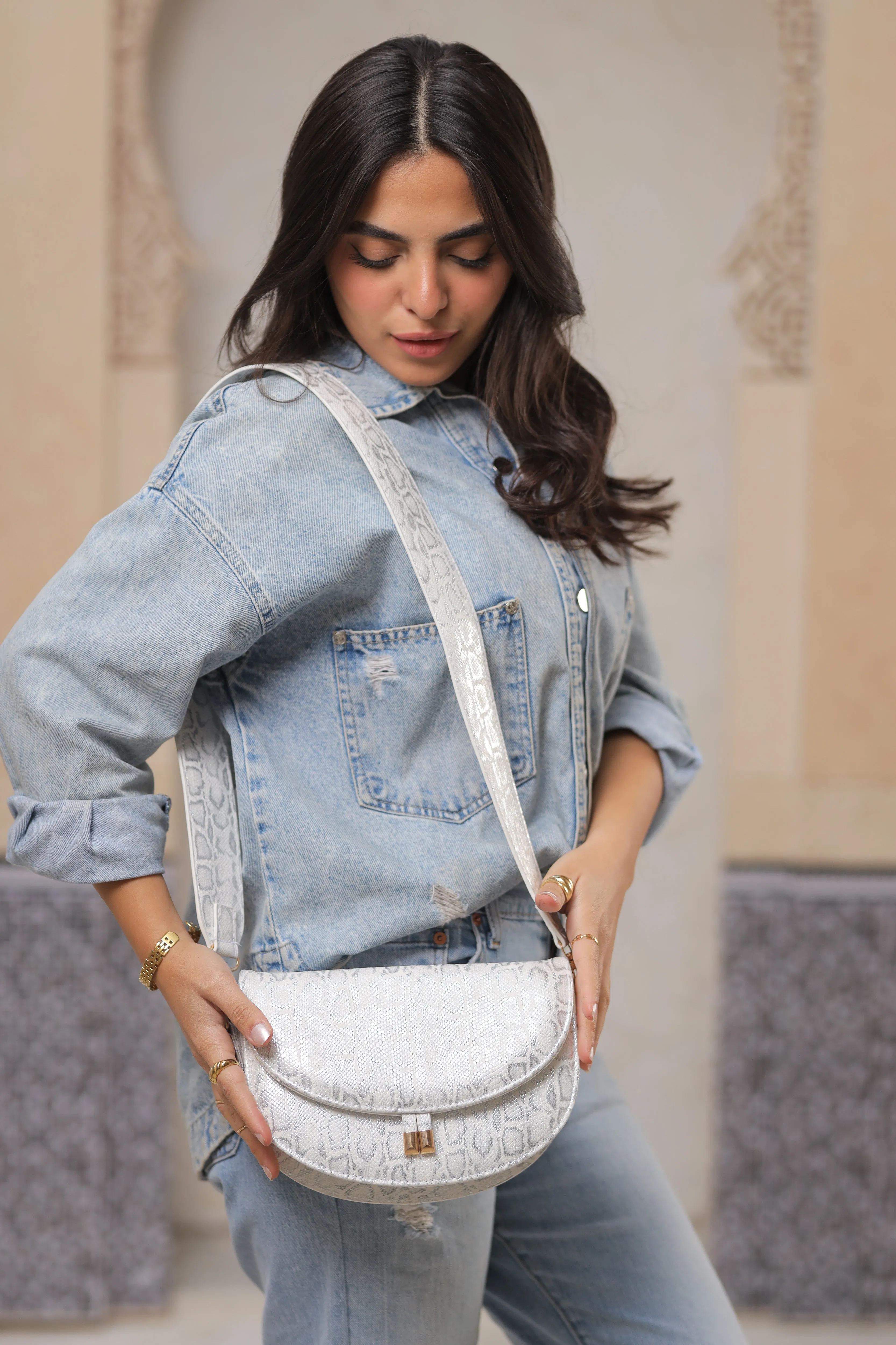 Crystal Chic Satchel Bag