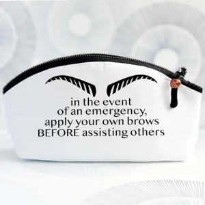 Curvy Canvas Cosmetic Bag - Eyebrow Emergency
