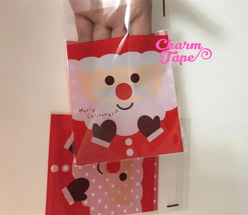Cute Santa Claus Gift Bags Cello Bags Self-adhesive Cookie bags - Favors Bags - Party bags 20/50 bags CB63