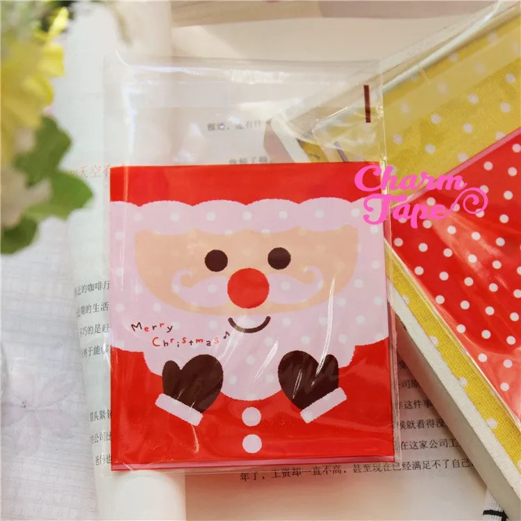 Cute Santa Claus Gift Bags Cello Bags Self-adhesive Cookie bags - Favors Bags - Party bags 20/50 bags CB63