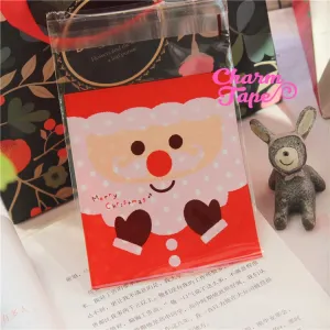 Cute Santa Claus Gift Bags Cello Bags Self-adhesive Cookie bags - Favors Bags - Party bags 20/50 bags CB63