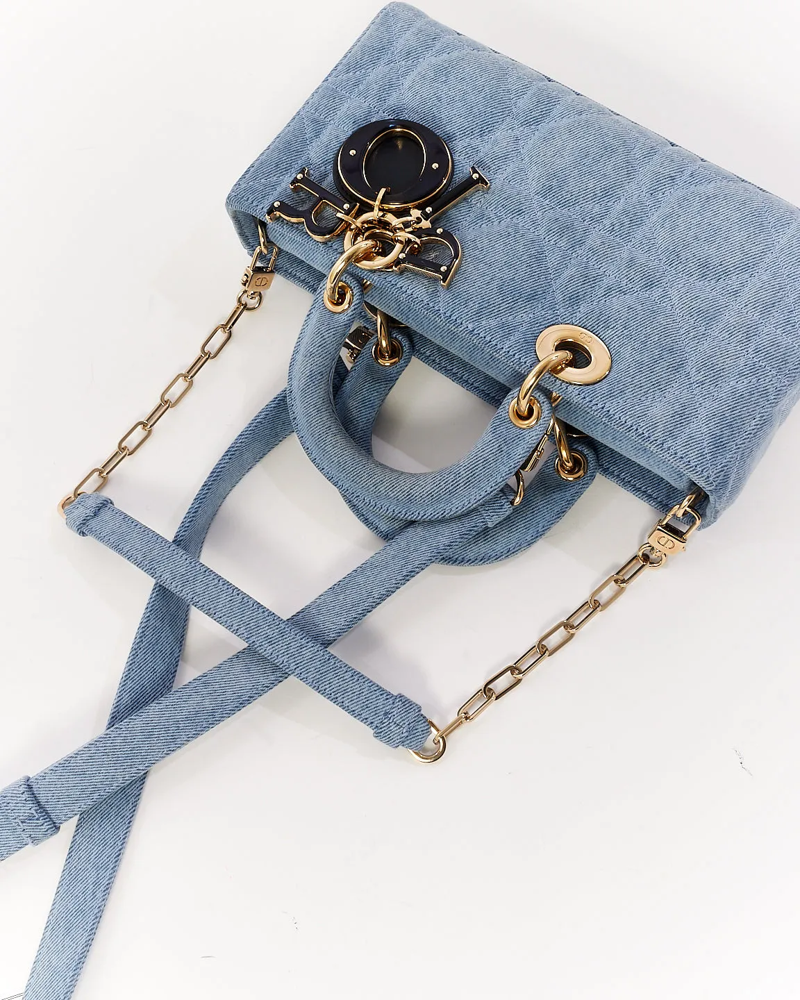 Dior Blue Denim Small Lady D Joy Bag