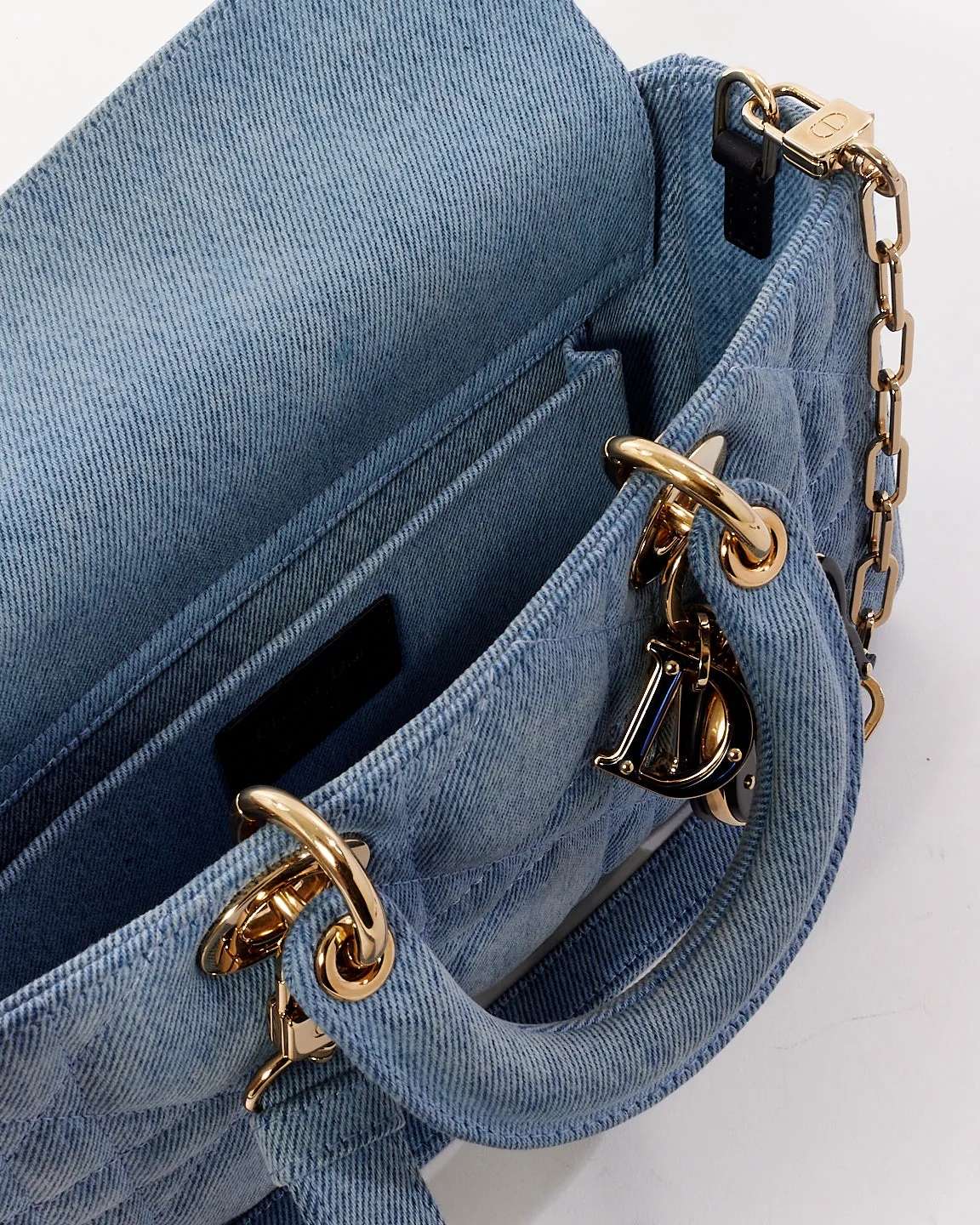 Dior Blue Denim Small Lady D Joy Bag