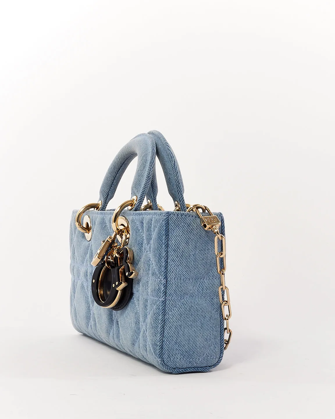 Dior Blue Denim Small Lady D Joy Bag