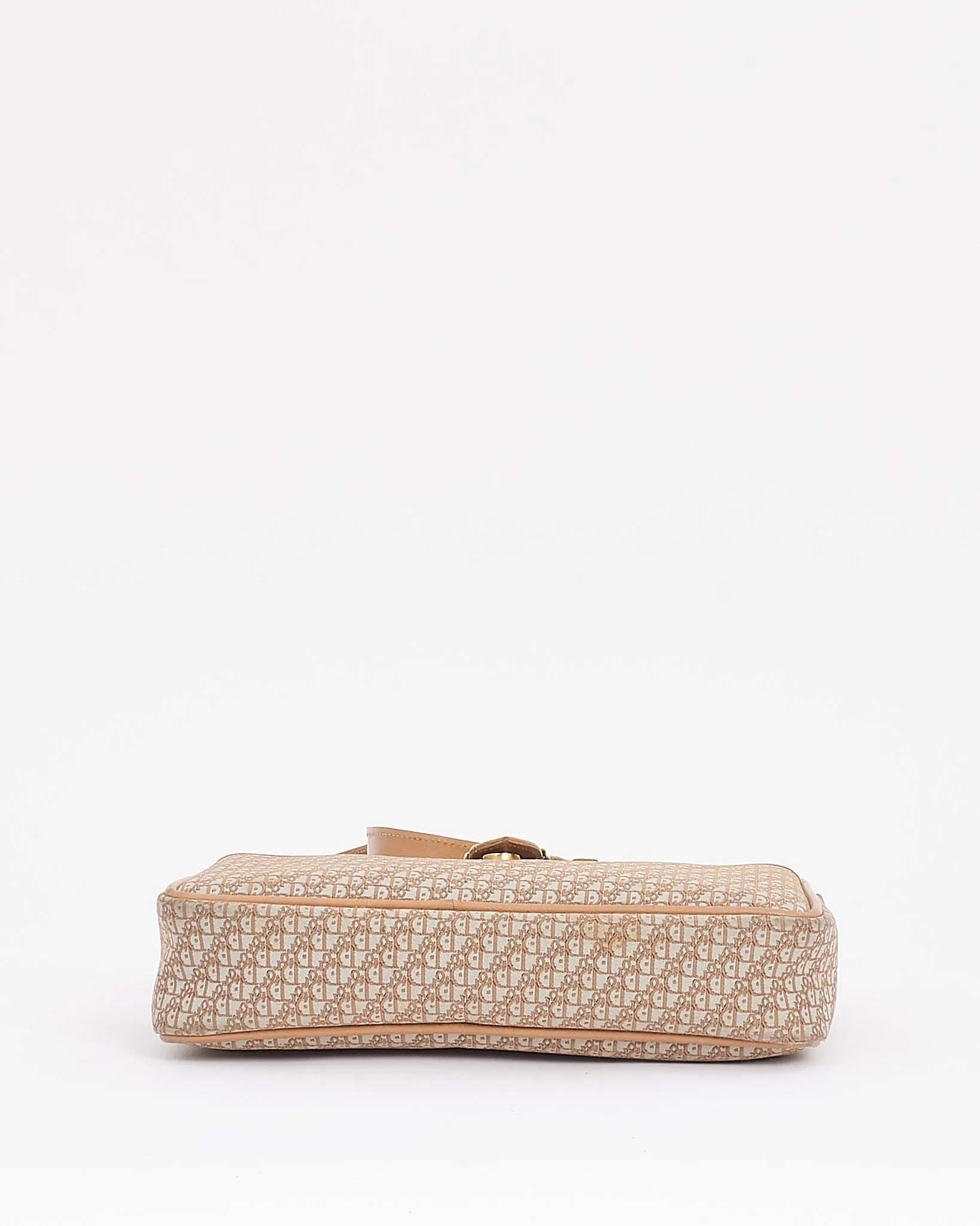 Dior Vintage Beige Oblique Logo Canvas Camera Bag