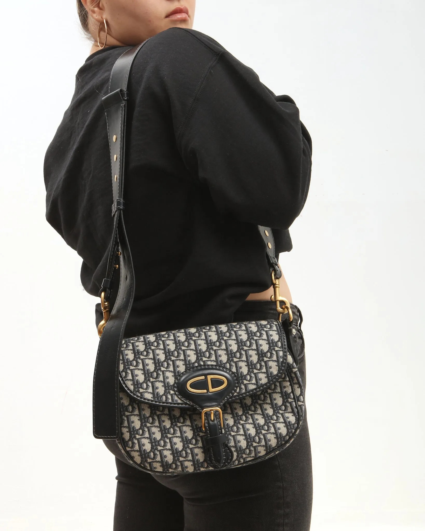 Dior Vintage Oblique Bobby Medium Crossbody Bag
