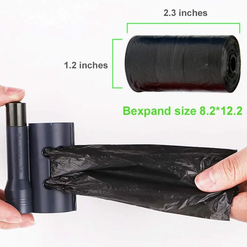 Double Dog Leash with Two 3 Meters Long Cords- Retractable Pet Leash for Walking 2 Dogs Up to 50Lbs Each with Poop Bag Dispenser