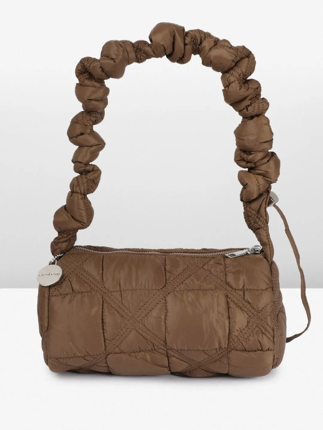 DressBerry Textured Structured Handheld Bag with Quilted