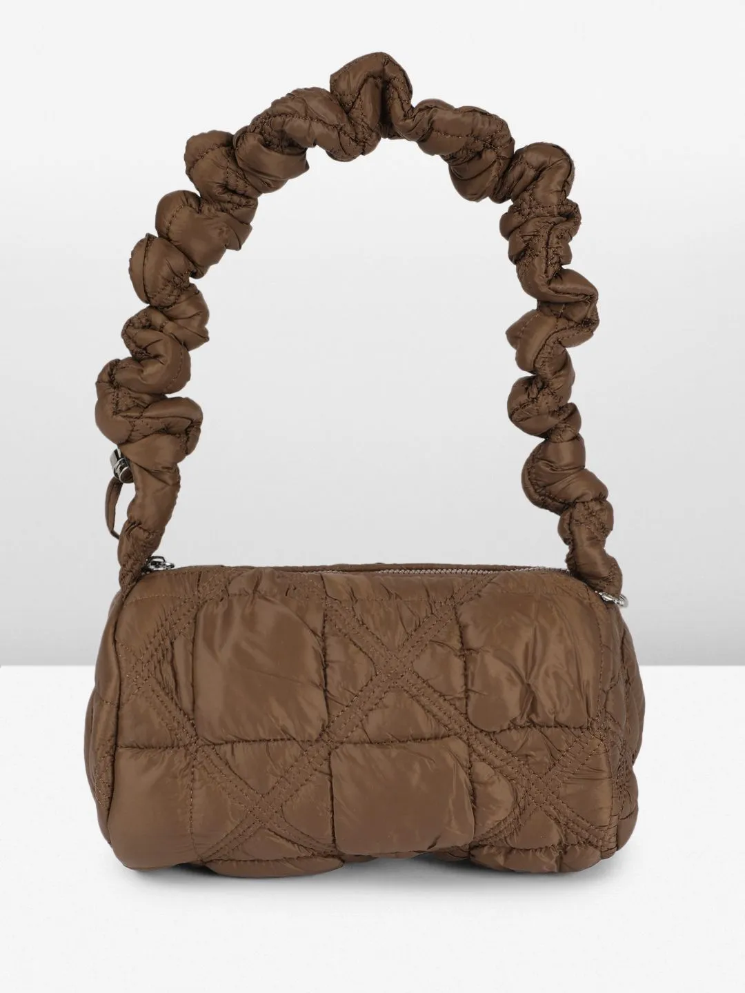 DressBerry Textured Structured Handheld Bag with Quilted