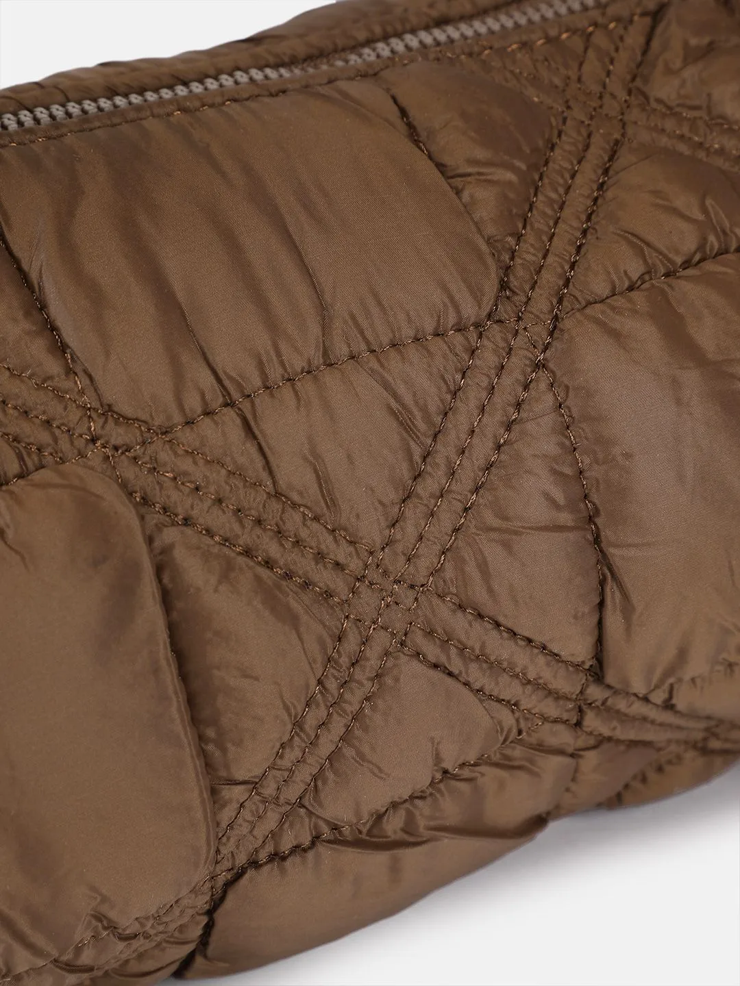 DressBerry Textured Structured Handheld Bag with Quilted