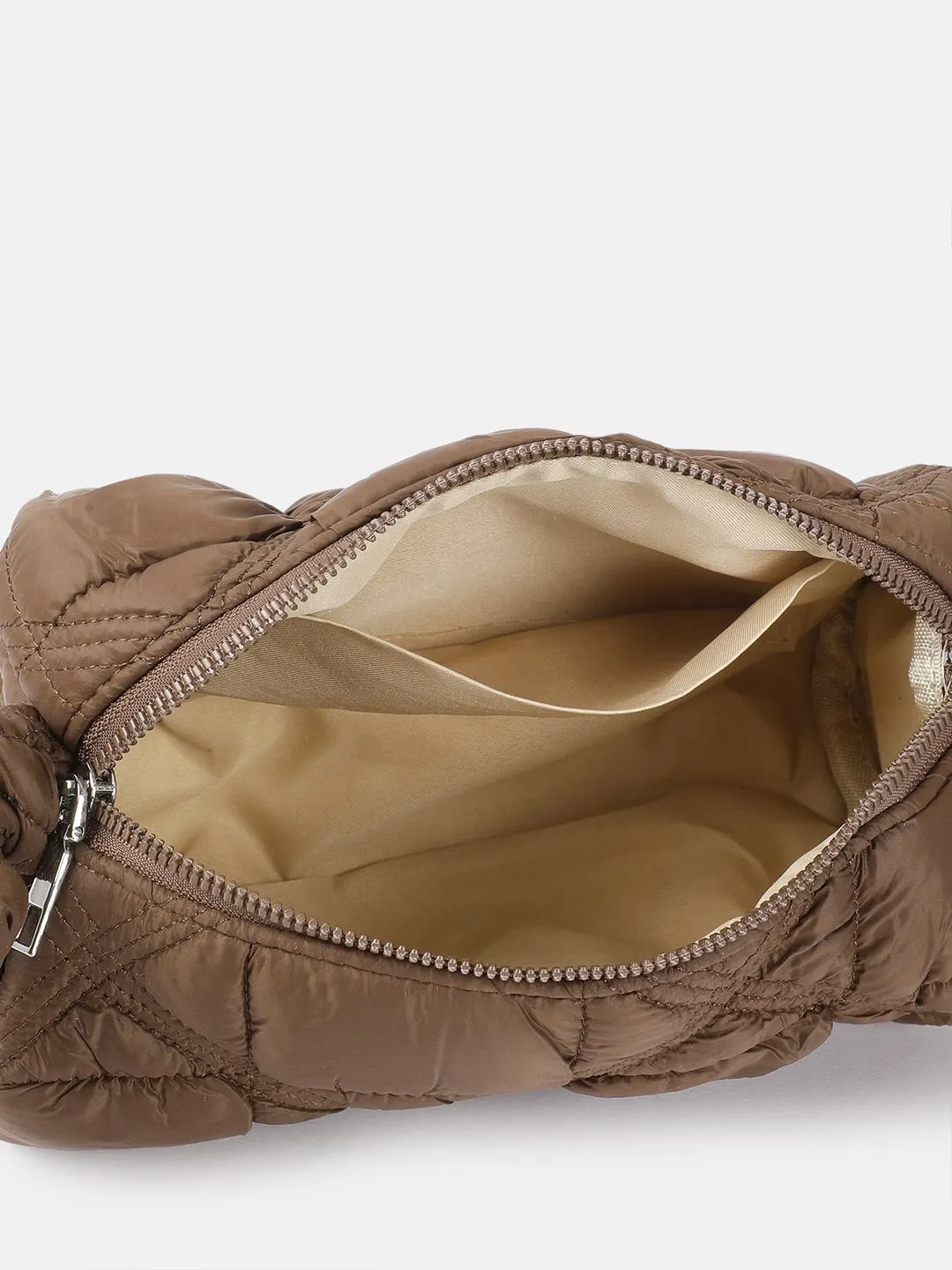 DressBerry Textured Structured Handheld Bag with Quilted
