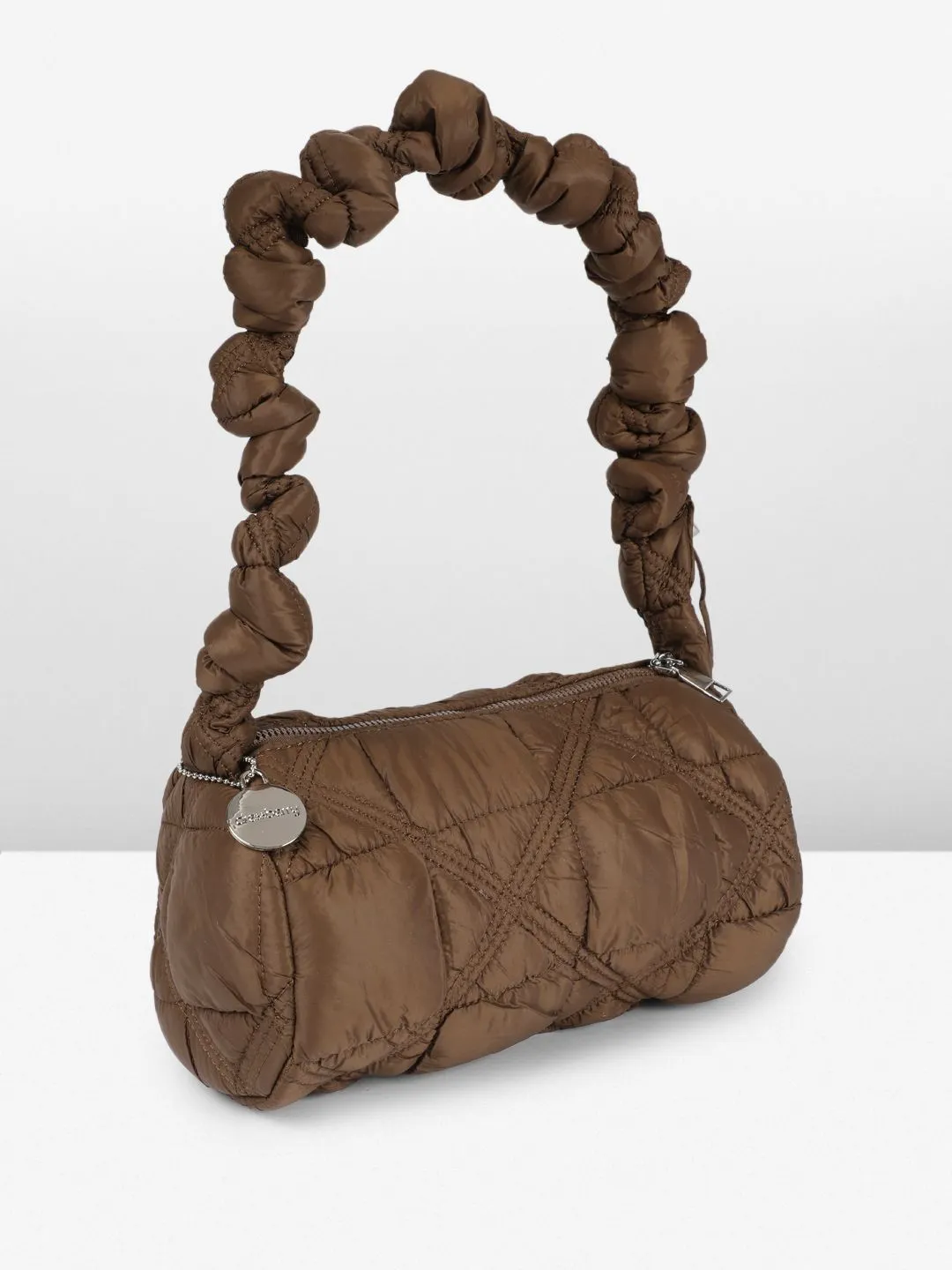 DressBerry Textured Structured Handheld Bag with Quilted