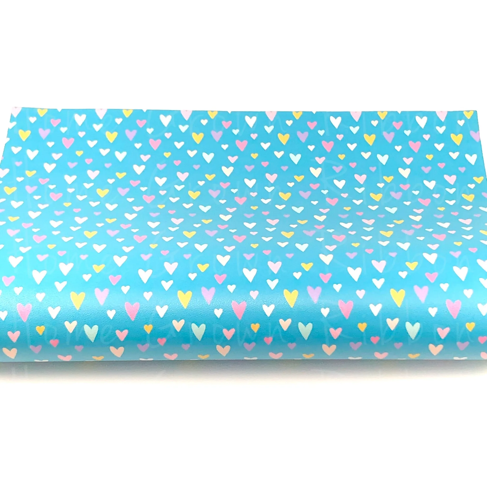 Easter Hearts Synthetic Leather Sheet USDR