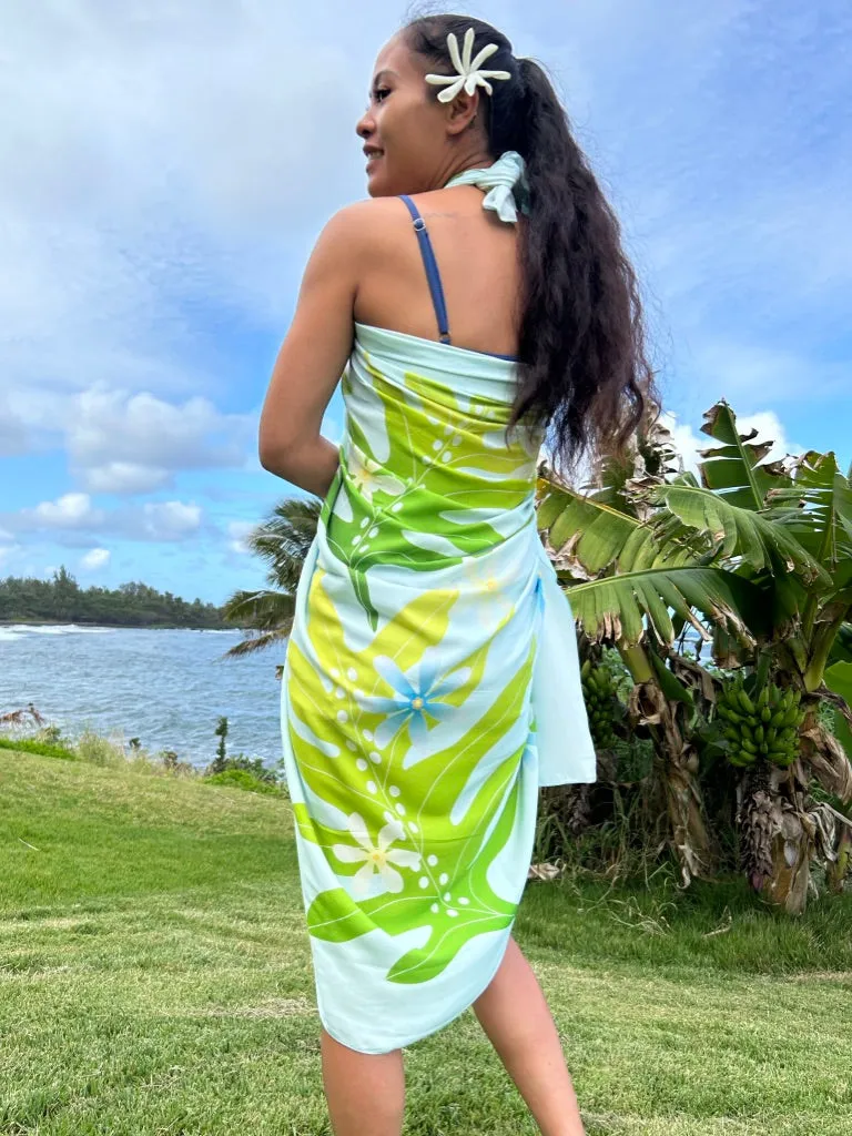 ECO PAREO - TIARE & FERN Baby Blue - FULL SIZE